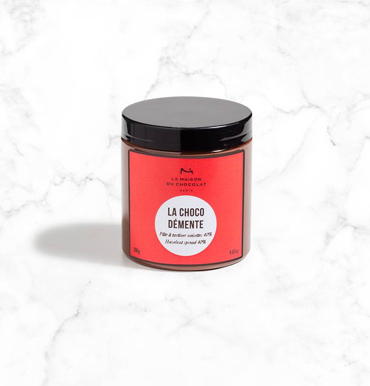 Pate à tartiner Choco Démente | La Maison du Chocolat | Pâte à tartiner artisanale | Pâte à tartiner sans huile de palme | Pâte à tartiner luxe