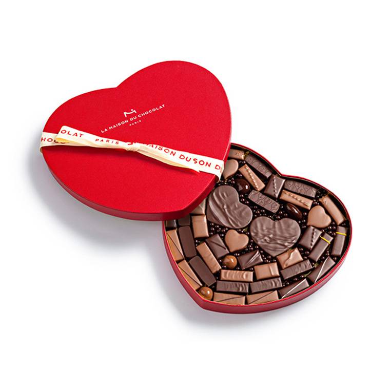 Coffret Cœur Saint-Valentin 41 chocolats