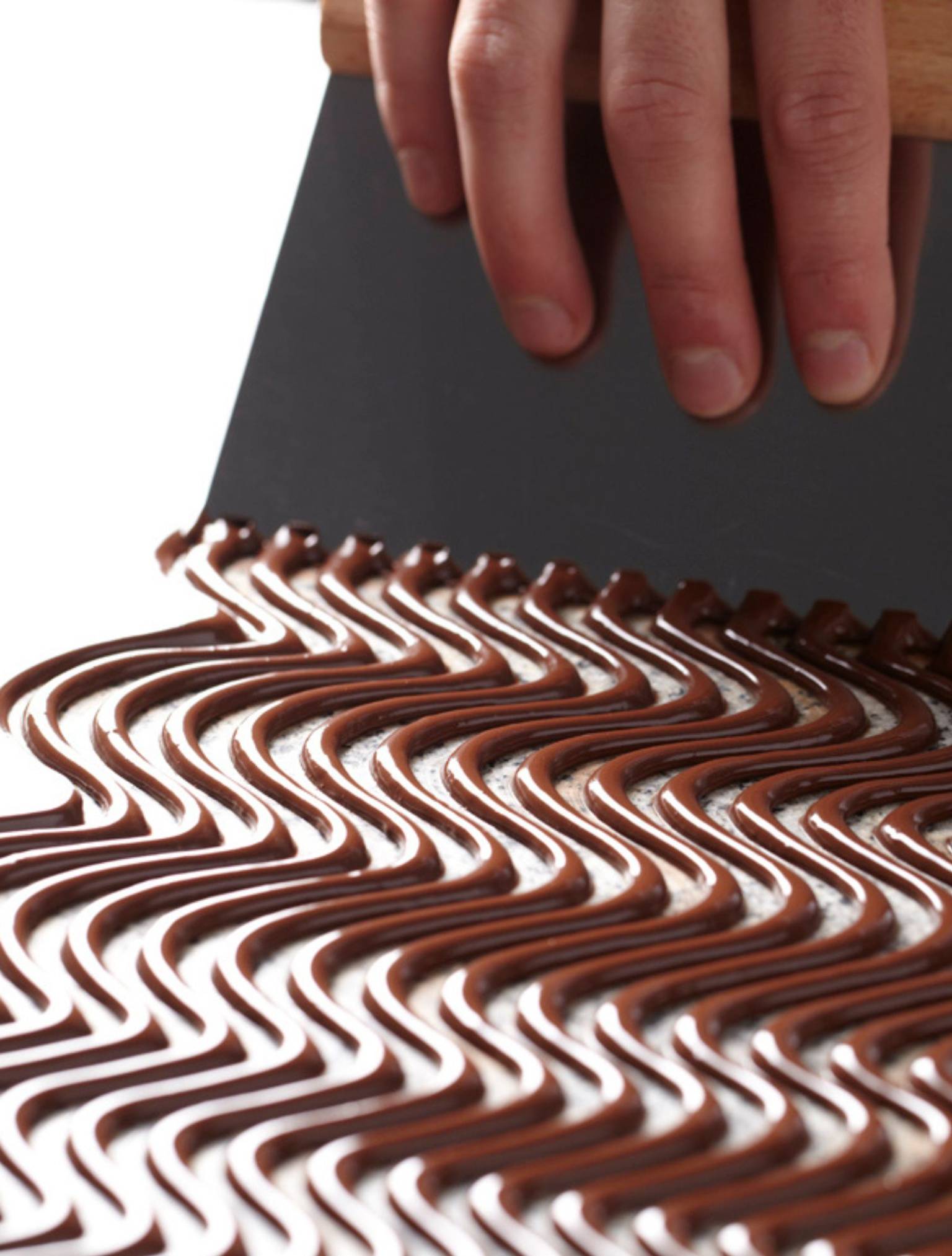 Chocolate texture on marble