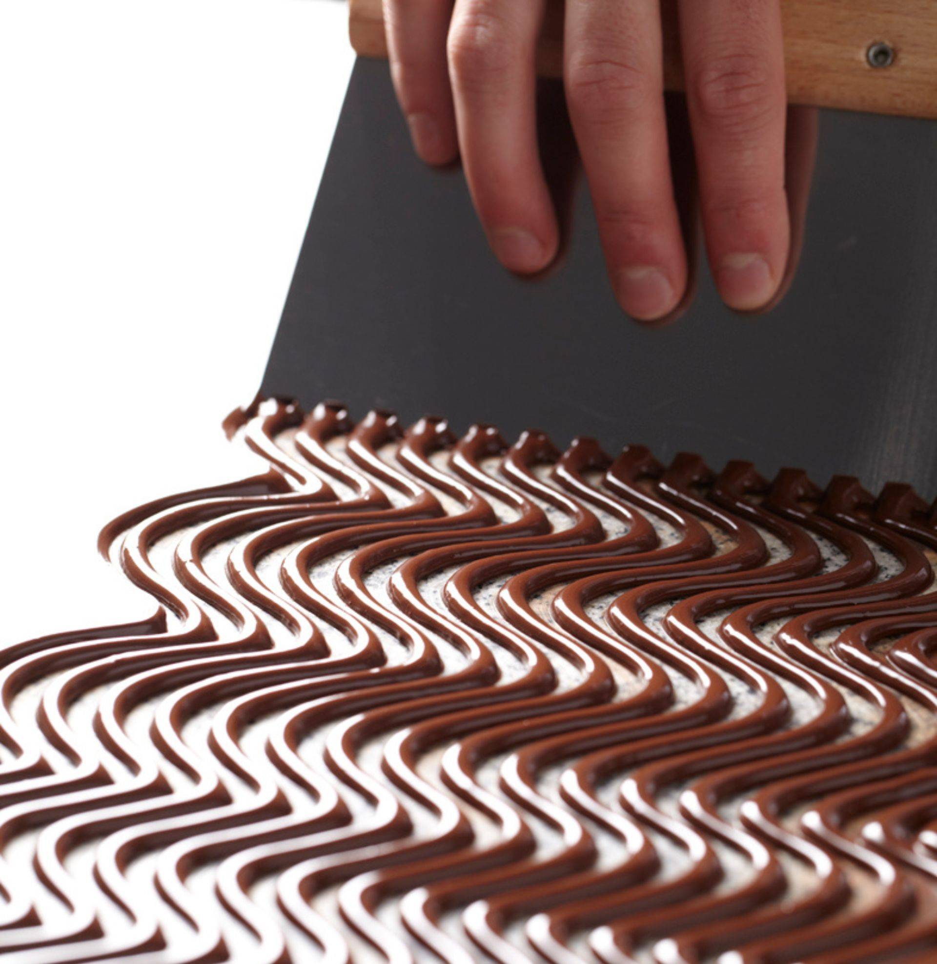 Texture de chocolat sur du marbre