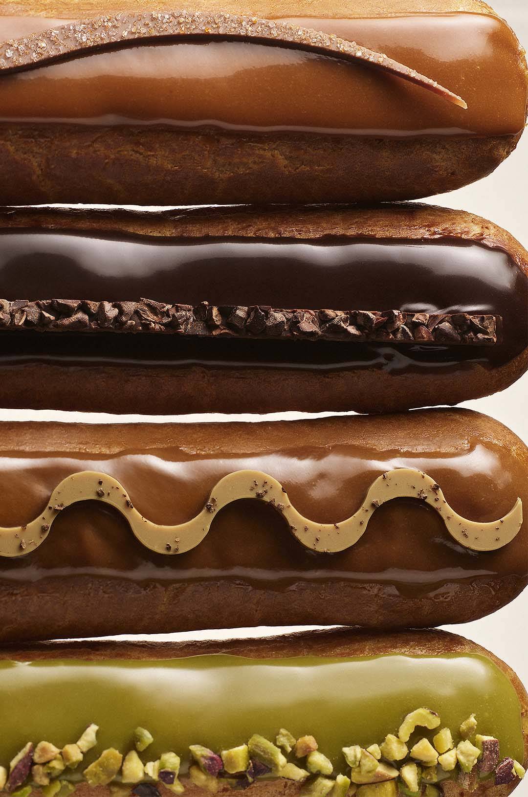 gourmet chocolate filled eclairs