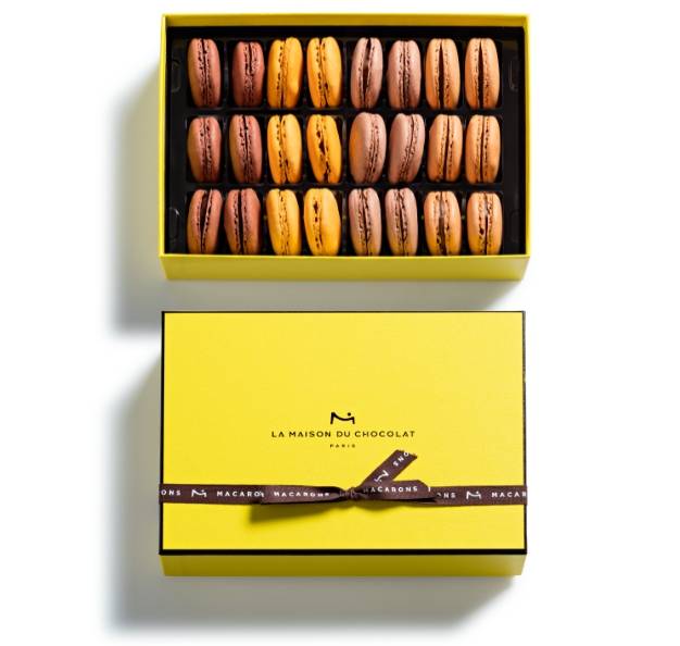 luxury chocolate filled macaron gift box