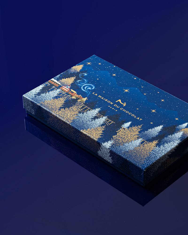 Coffret de chocolat spécial Noël et fêtes de fin d'année