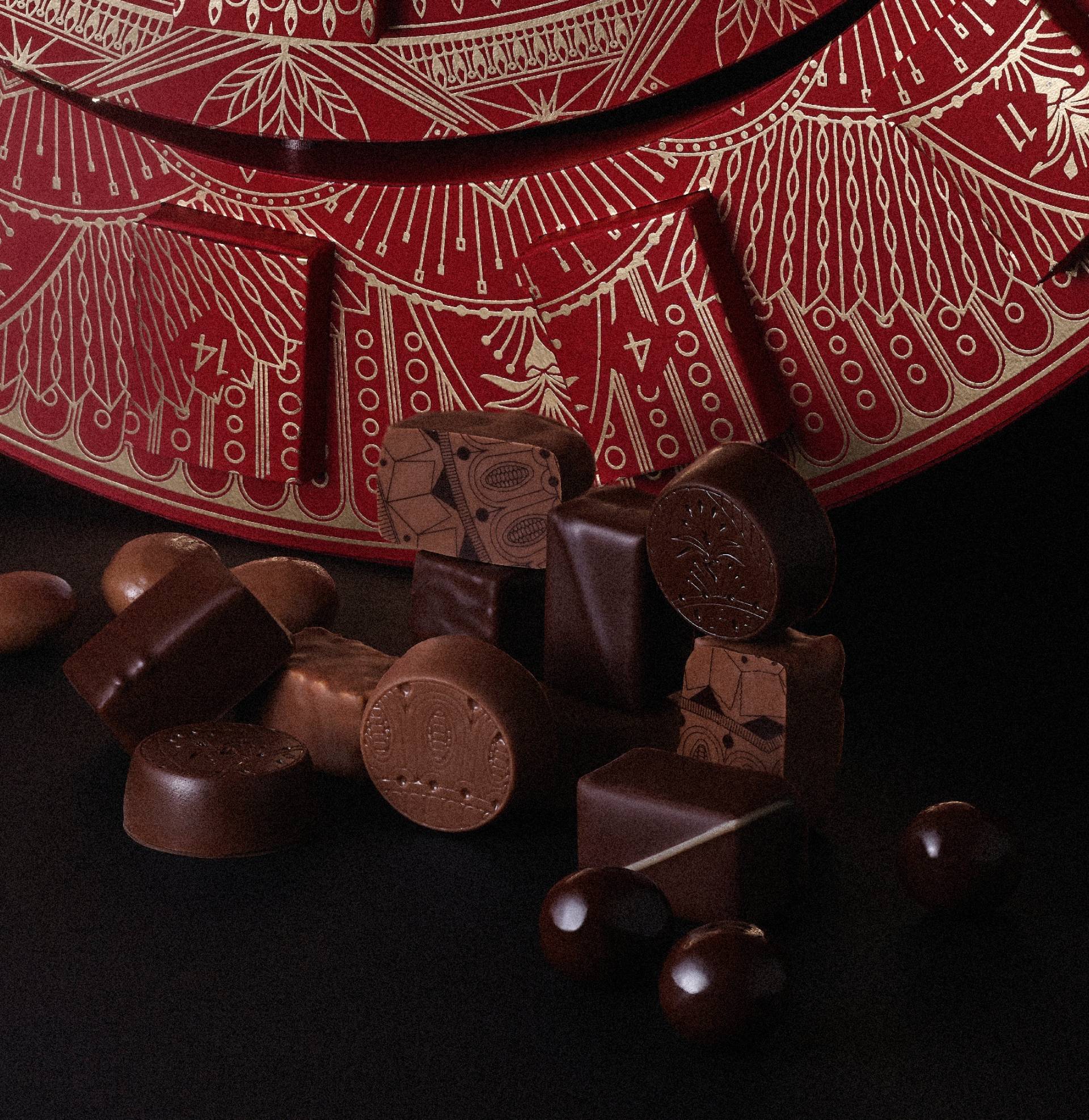 a sneak peek at our 2025 luxury chocolate advent calendar