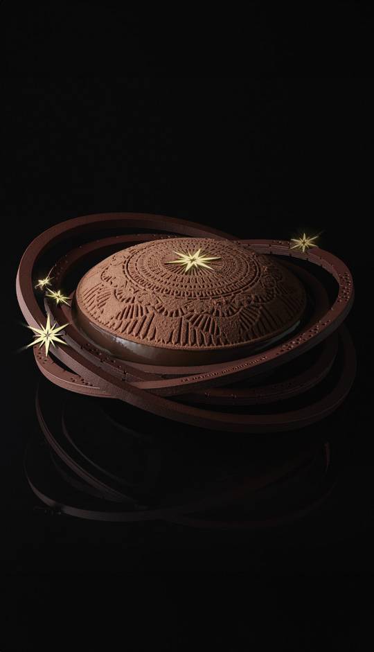 Bûche de Noël de luxe au chocolat