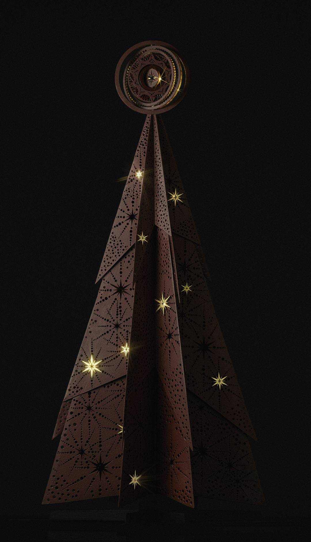 Sapin de Noël en chocolat