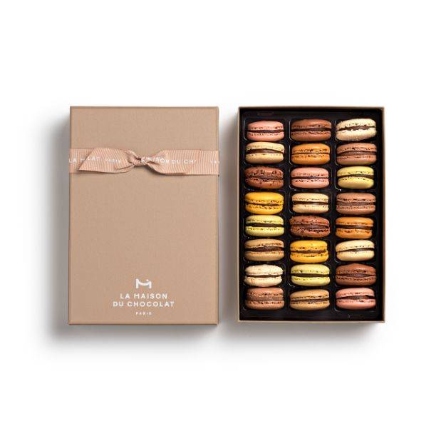 Macaron Gift Box 24 pieces on a white background