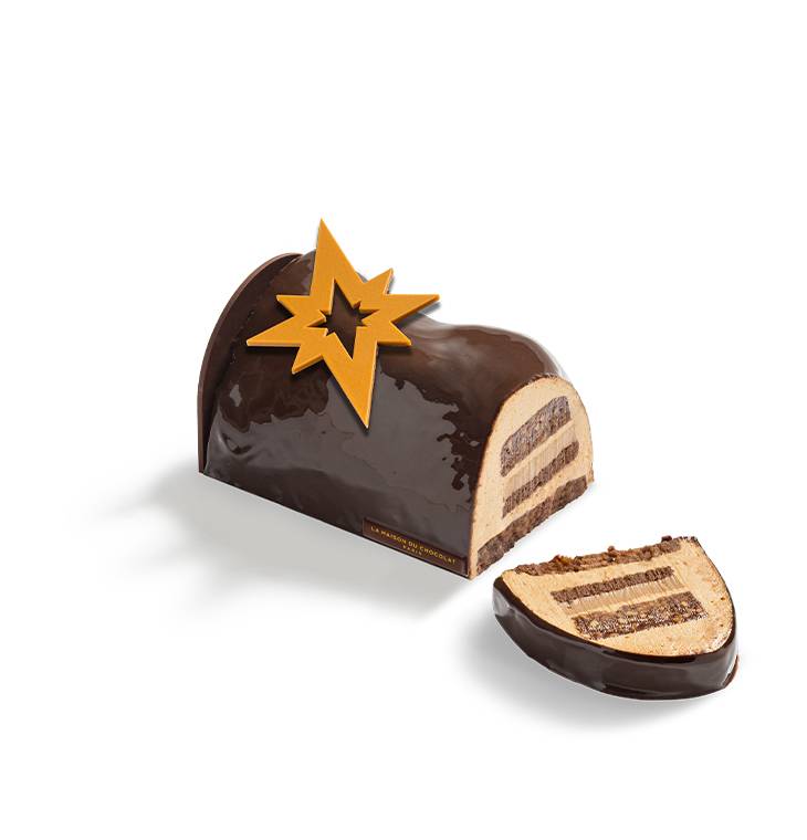 Chocolate Hazelnut Yule Log Cake - La Maison du Chocolat