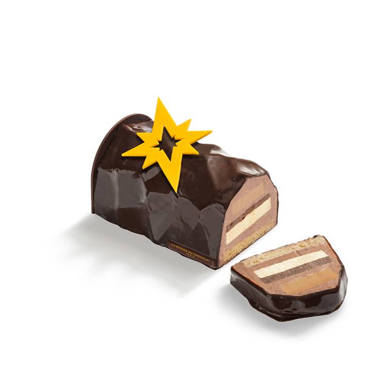 Chocolate Passionfruit Yule Log Cake - La Maison du Chocolat