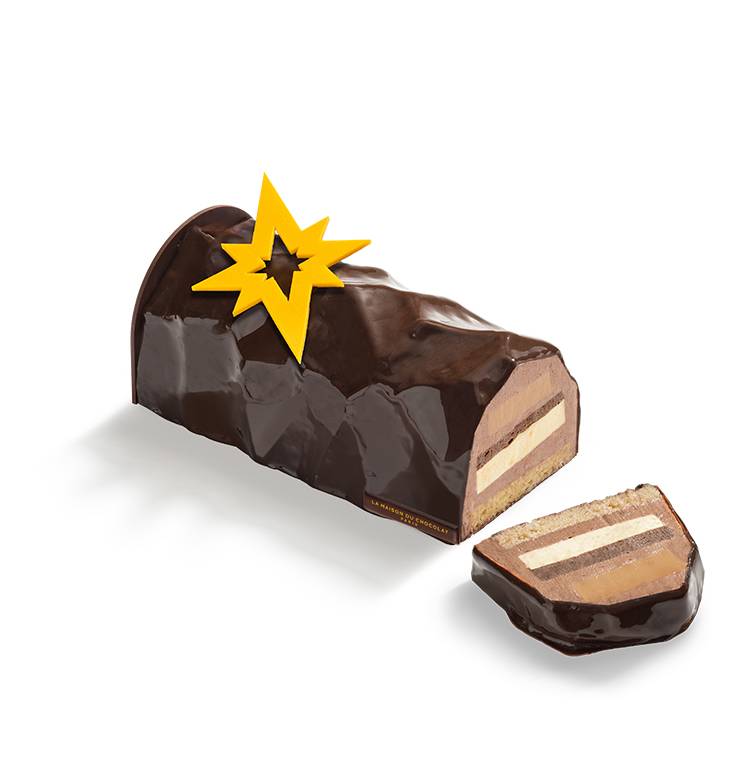 Chocolate Passionfruit Yule Log Cake - La Maison du Chocolat