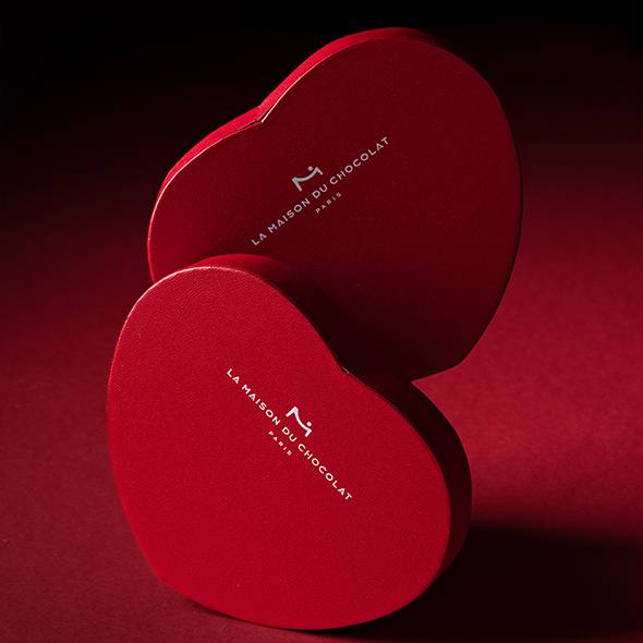 Gourmet Heart Shaped Dark Chocolate Box - La Maison du Chocolat