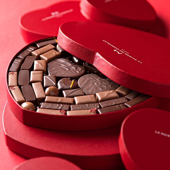 Gourmet Heart Shaped Dark Chocolate - La Maison du Chocolat