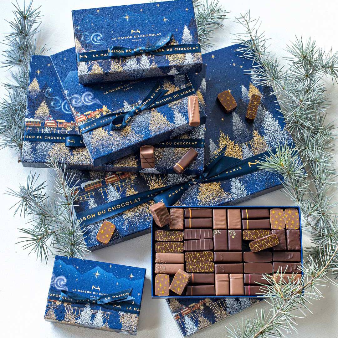 Coffrets de chocolats pour Noël et les fêtes de fin d'année