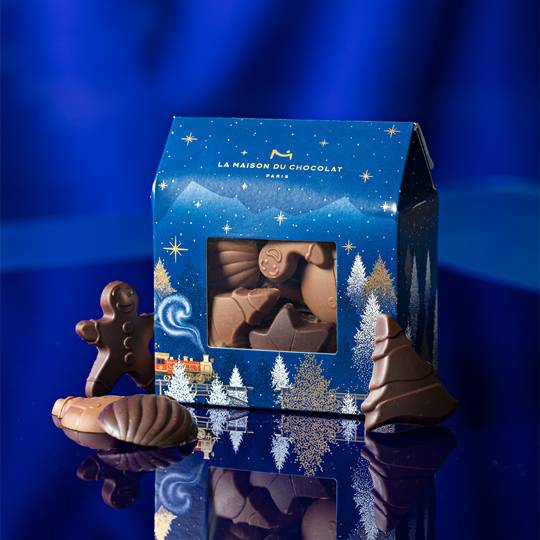 Friandises de Noël en chocolat à déguster lors des repas des fêtes